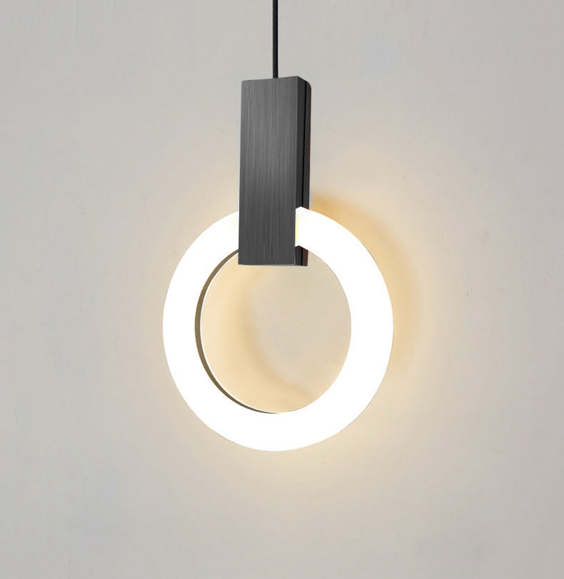 NordCirca: Lampada a sospensione LED minimalista con anello in acrilico – per spazi abitativi e ingressi moderni
