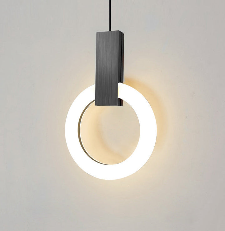 NordCirca: Lampada a sospensione LED minimalista con anello in acrilico – per spazi abitativi e ingressi moderni
