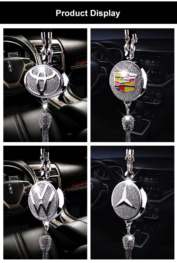 Porta-profumo Auto | Cristallo &amp; Lega di zinco | Decorazione scintillante &amp; Idea regalo