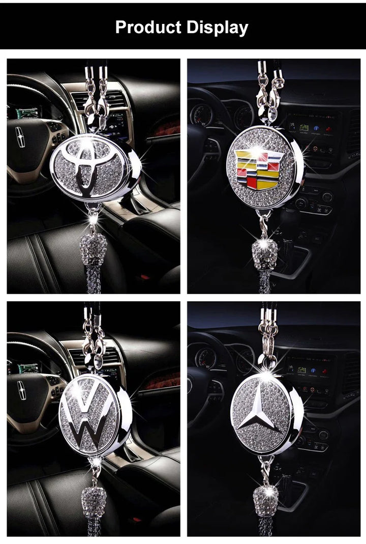 Porta-profumo Auto | Cristallo &amp; Lega di zinco | Decorazione scintillante &amp; Idea regalo