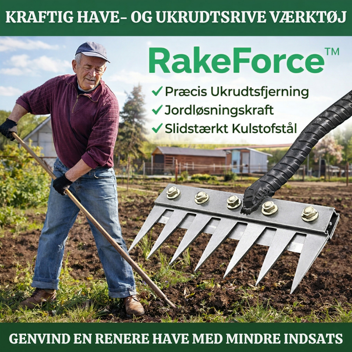 RakeForce™ – Râteau Puissant pour le Jardin et les Mauvaises Herbes