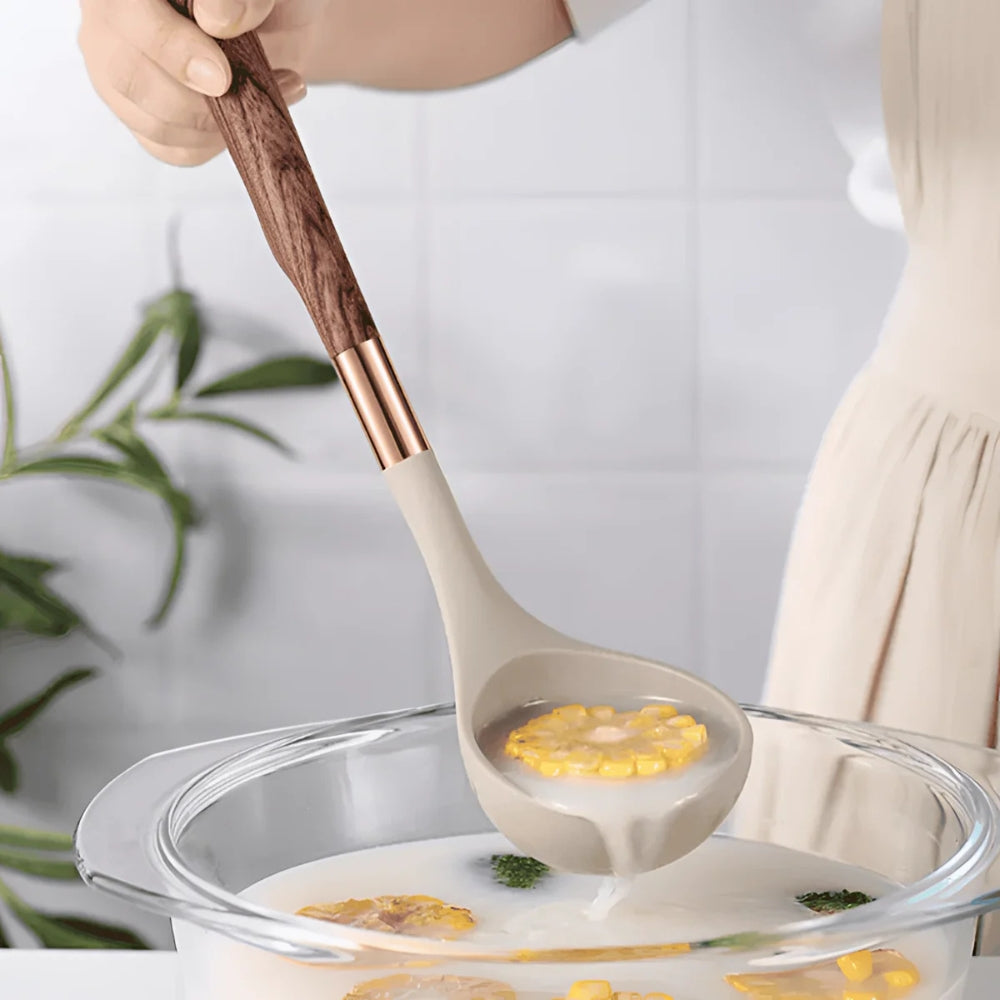 Utensili da Cucina in Silicone di Lusso | Set da 10 Pz