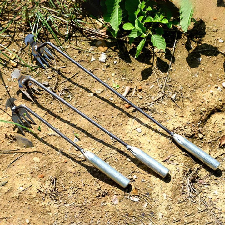 RootRake™ – Outil de désherbage multifonction à 4 dents