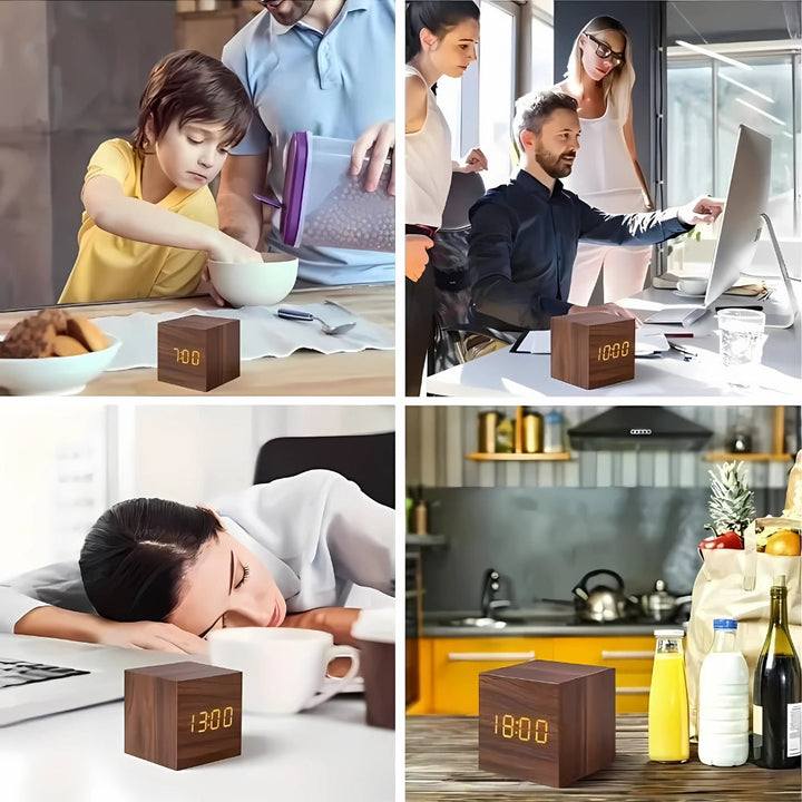 Orologio Alarm LED Moderno a Cubo