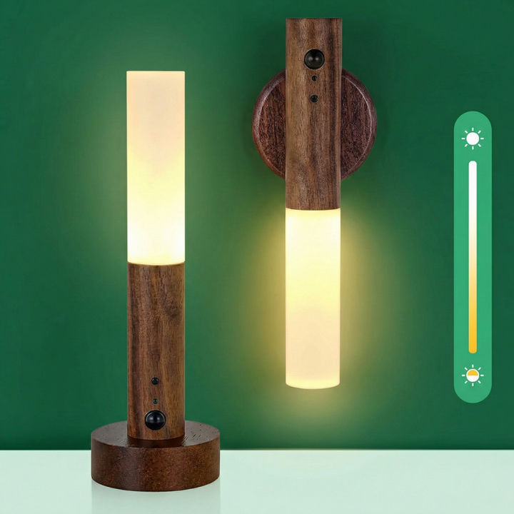 HavnLight™ – Lampada da Parete in Legno Magnetico con Rilevatore di Movimento