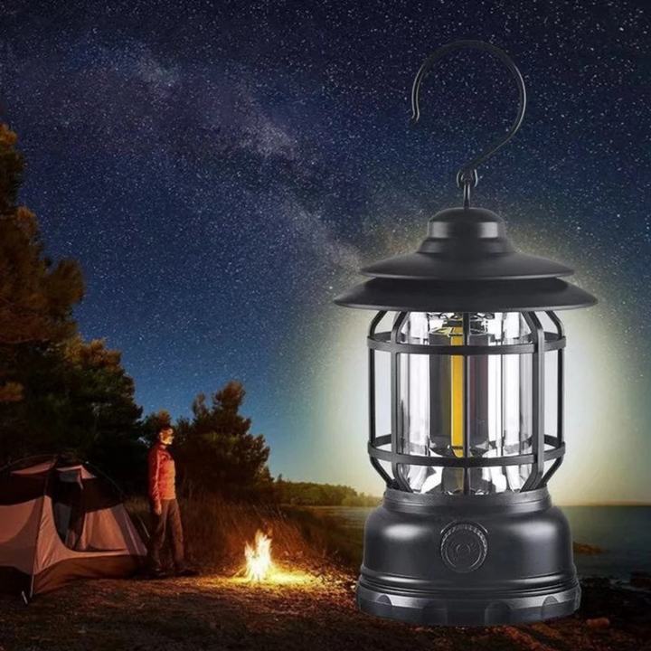 LumiCamp™ – Lampe de Camping Rétro Portable