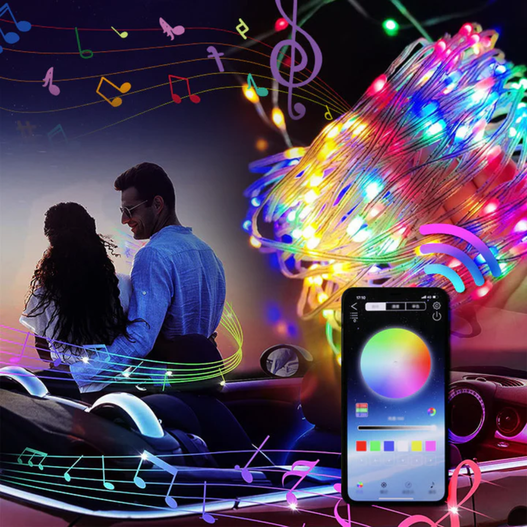 GlowVibe™ – Ghirlande LED colorate con telecomando