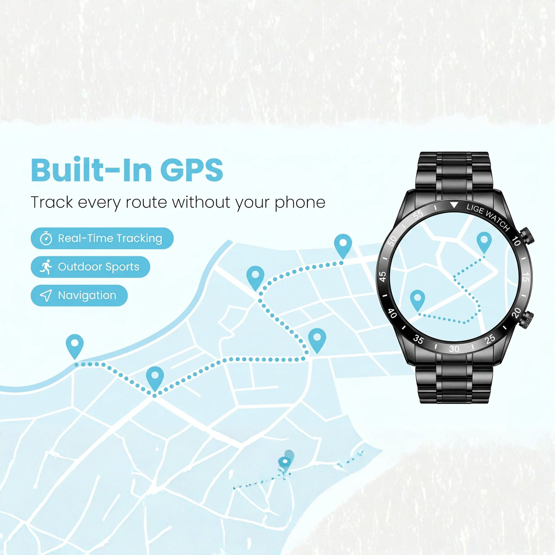 Orologio intelligente di lusso 4G – Orologio elegante con chiamate, GPS e funzioni di salute