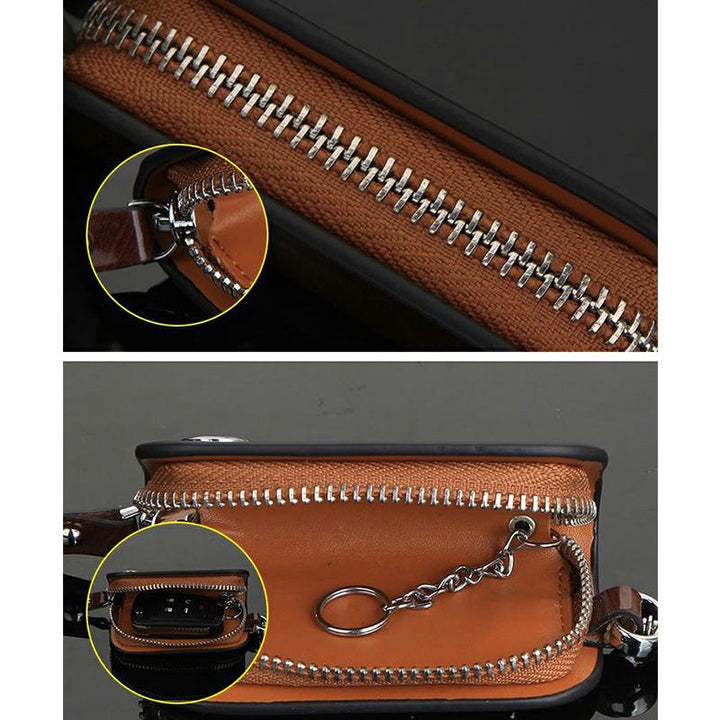 Pochette di protezione RFID per chiavi di auto | Bloccante di segnale | Design a doppio scomparto | Pochette compatta per chiavi