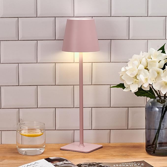 NordAura: Lampada da Tavolo LED Senza Fili – Ricaricabile, Dimmerabile e Moderna in Stile Scandinavo
