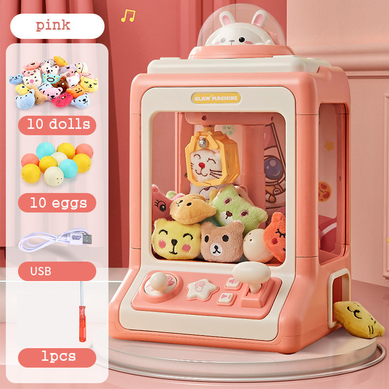 Mini Macchina di Presa Giocattolo per Bambini - Gioco di Presa di Peluche Operato da Monete con Luci e Musica