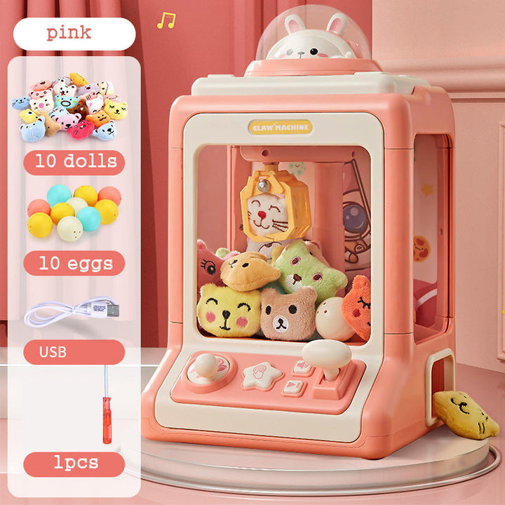 Mini Macchina di Presa Giocattolo per Bambini - Gioco di Presa di Peluche Operato da Monete con Luci e Musica
