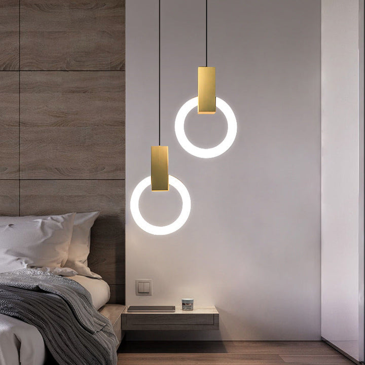 NordCirca: Lampada a sospensione LED minimalista con anello in acrilico – per spazi abitativi e ingressi moderni