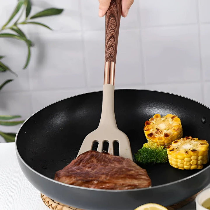 Utensili da Cucina in Silicone di Lusso | Set da 10 Pz