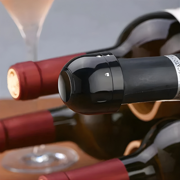 VinoLock™ – Sigillatore Rotativo Ermetico per Bottiglie di Vino e Bevande Pro