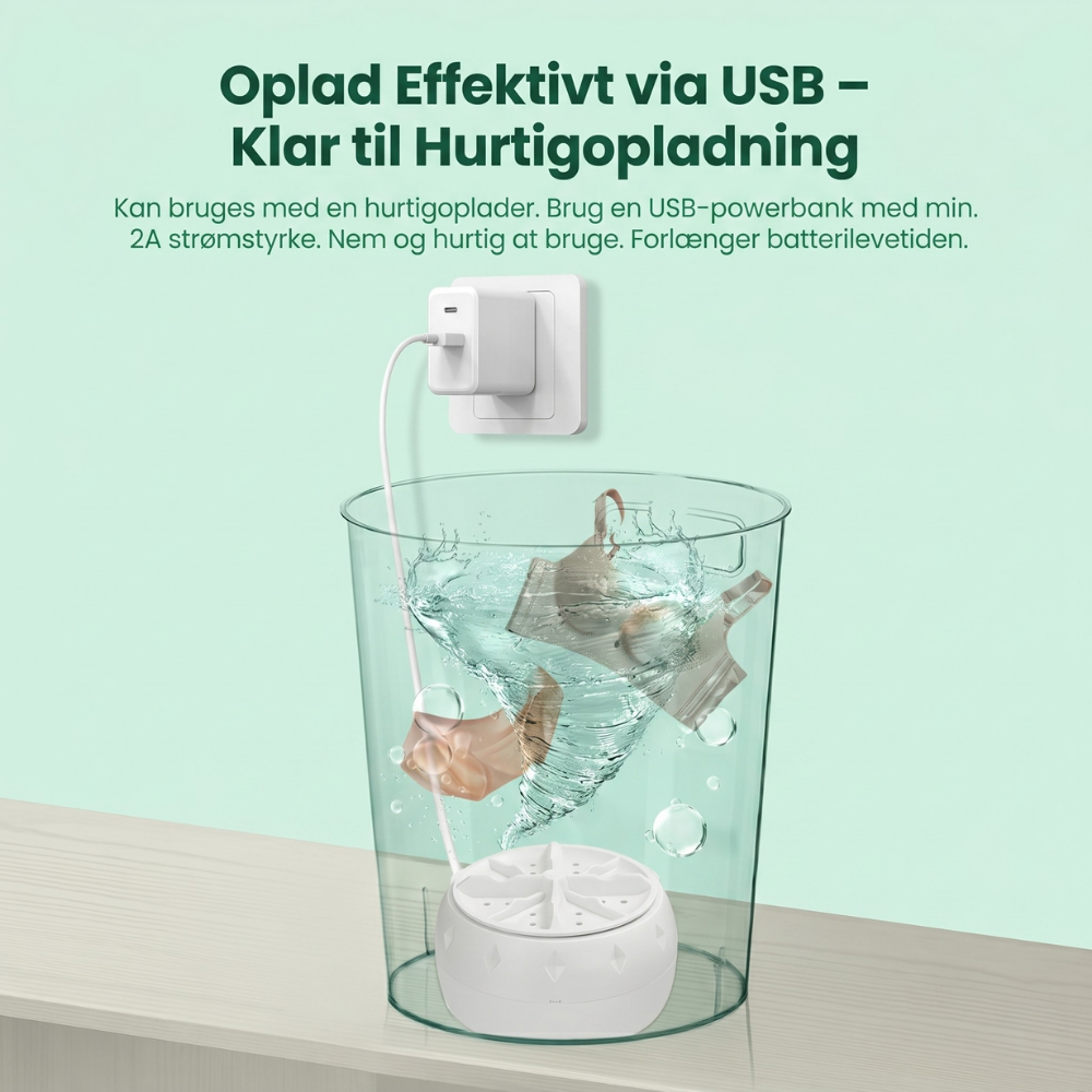 PureSpin™ – Pulitore Ultrasuoni Portatile per Abbigliamento e Alimenti