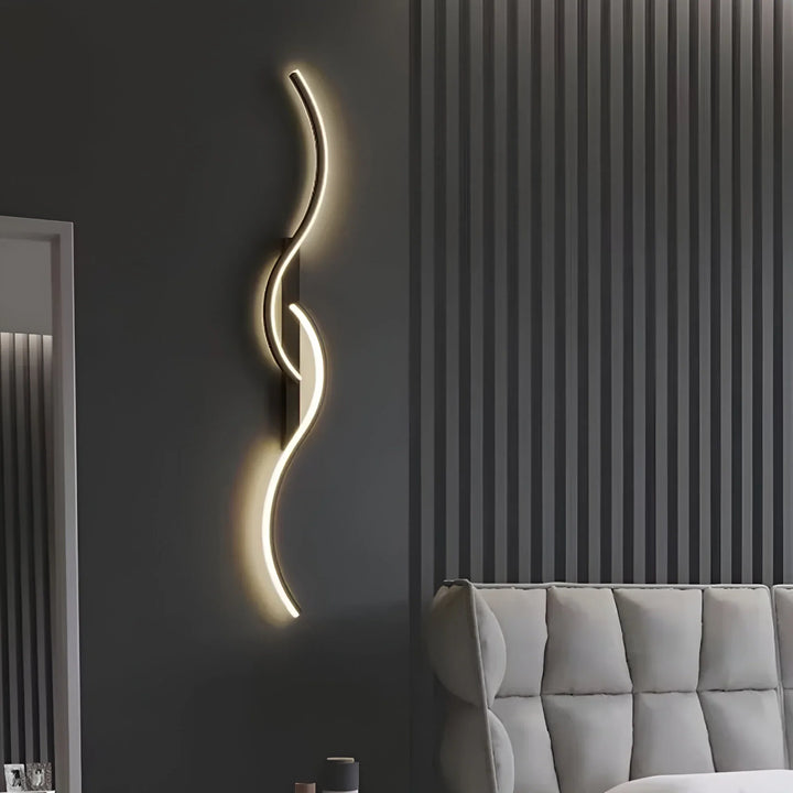 Lampada da Parete Curva Moderna per Illuminazione Ambientale Interna