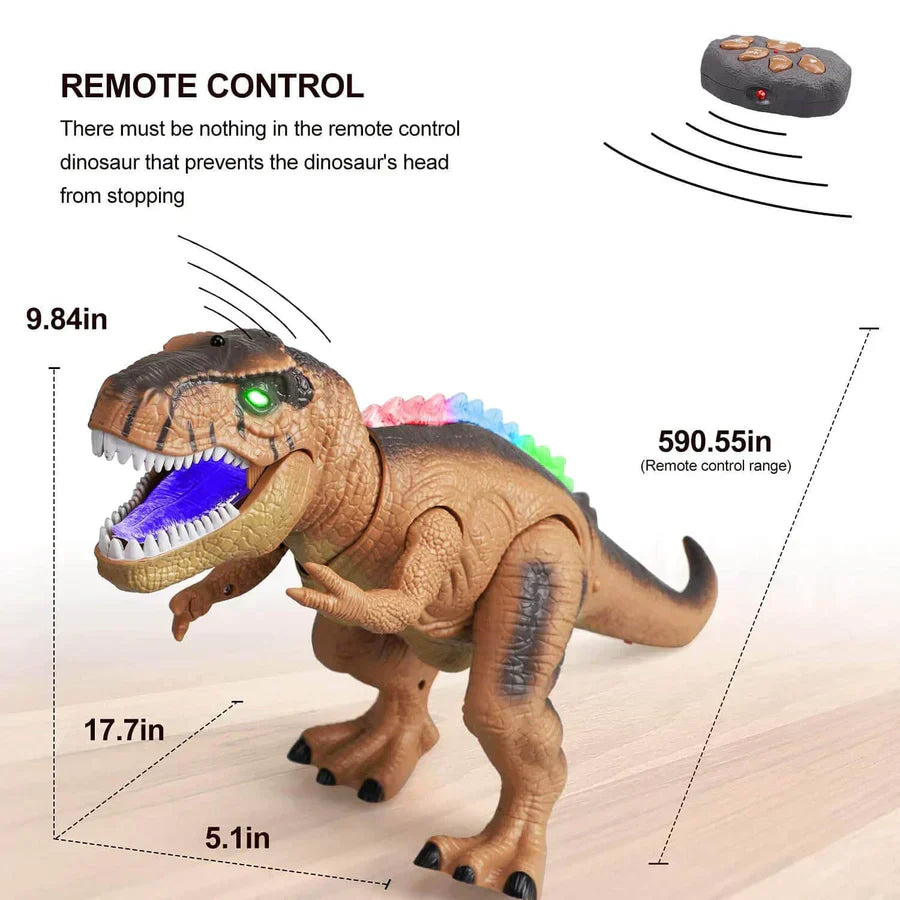 Giocattolo T Rex Dinosaurio Radiocomandato con Luce LED, Camminante e Ruggente per Bambini, Regalo Autunno 2025