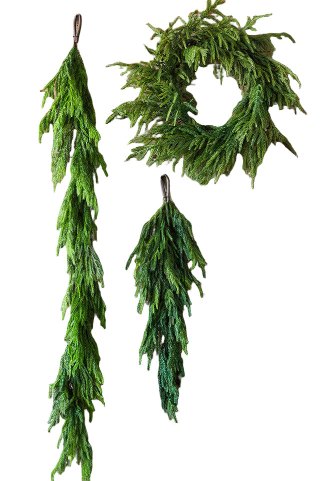 KiefernGlanz™ Ghirlanda Premium Sempre Verde | Aghi di Pino Realistici | Flessibile, Densa &amp; Festiva | Dimensioni da 1,2 a 2,7 m