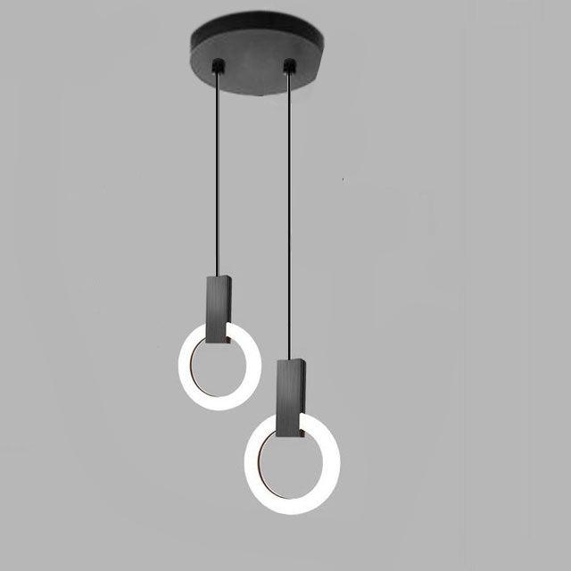NordCirca: Lampada a sospensione LED minimalista con anello in acrilico – per spazi abitativi e ingressi moderni