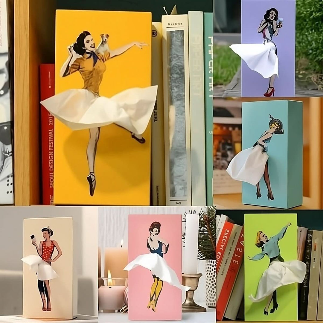 TISSUDANCE – Scatola di Fazzoletti Giocosa per una Decorazione Creativa della Casa