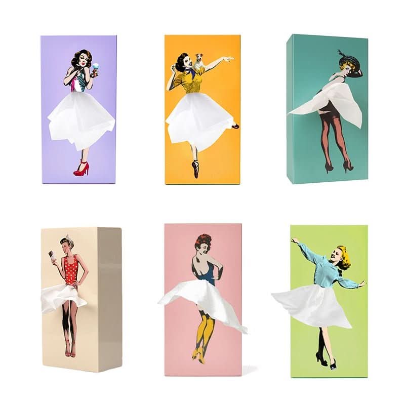 TISSUDANCE – Scatola di Fazzoletti Giocosa per una Decorazione Creativa della Casa