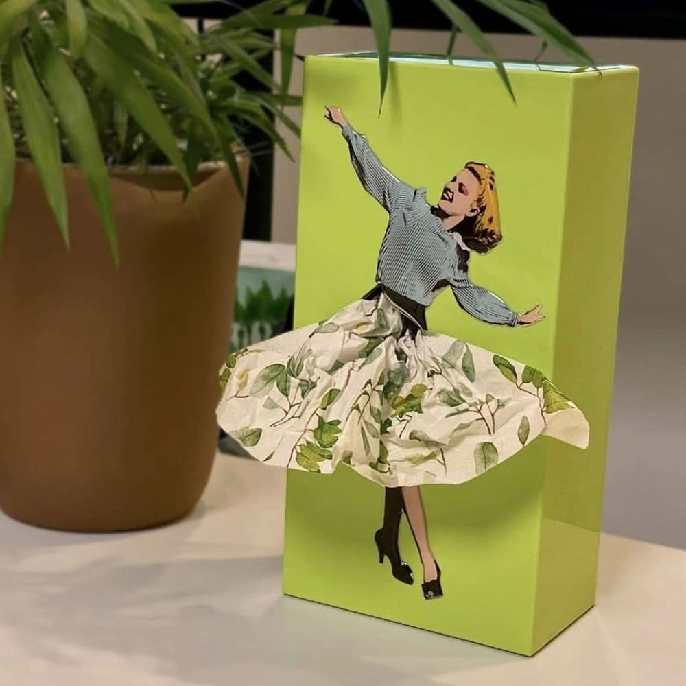 TISSUDANCE – Scatola di Fazzoletti Giocosa per una Decorazione Creativa della Casa
