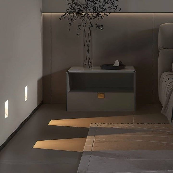 AabanLux: Luce da scala rettangolare in alluminio LED con sensore di movimento – per corridoi e scale