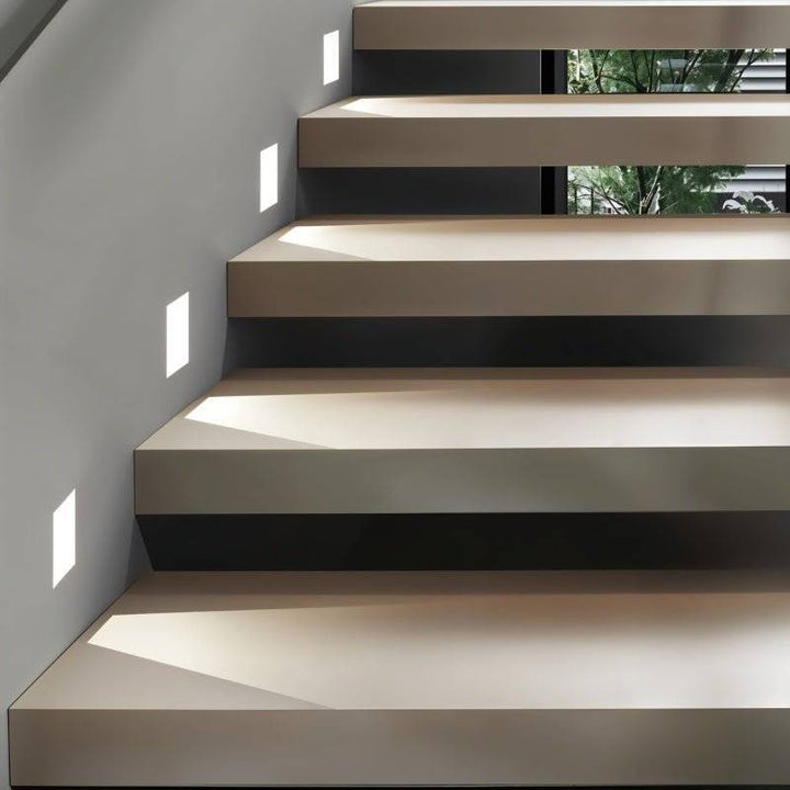 AabanLux: Luce da scala rettangolare in alluminio LED con sensore di movimento – per corridoi e scale