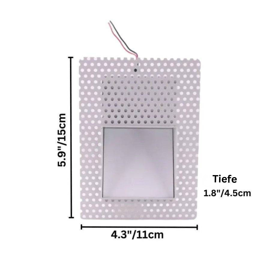 AabanLux: Luce da scala rettangolare in alluminio LED con sensore di movimento – per corridoi e scale