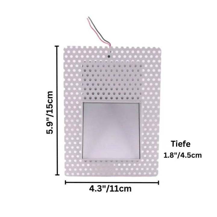 AabanLux: Luce da scala rettangolare in alluminio LED con sensore di movimento – per corridoi e scale