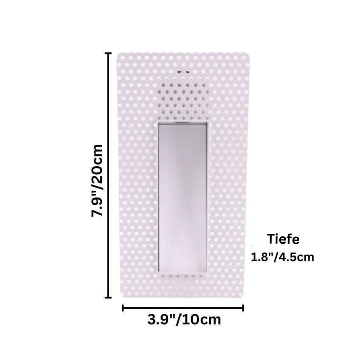 AabanLux: Luce da scala rettangolare in alluminio LED con sensore di movimento – per corridoi e scale