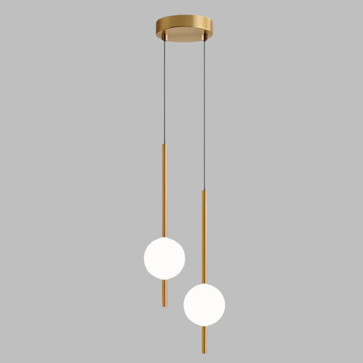 AcryLuma: Lampada a sospensione a sfera nordica in acrilico e metallo – per camere da letto e zone pranzo