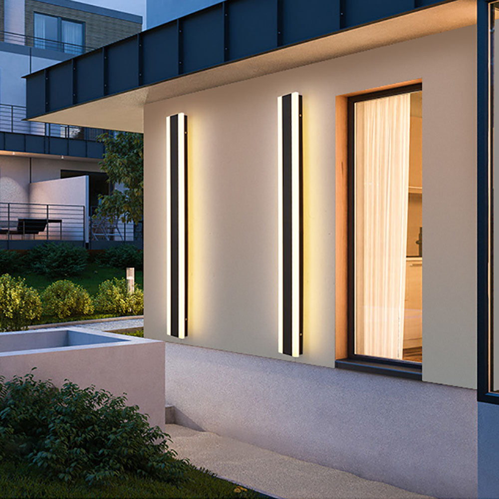 AeroBeam: Applique LED Lineare da Esterno – Lampada da Parete Resistente alle Intemperie in Metallo e Acrilico per Giardino e Corridoio