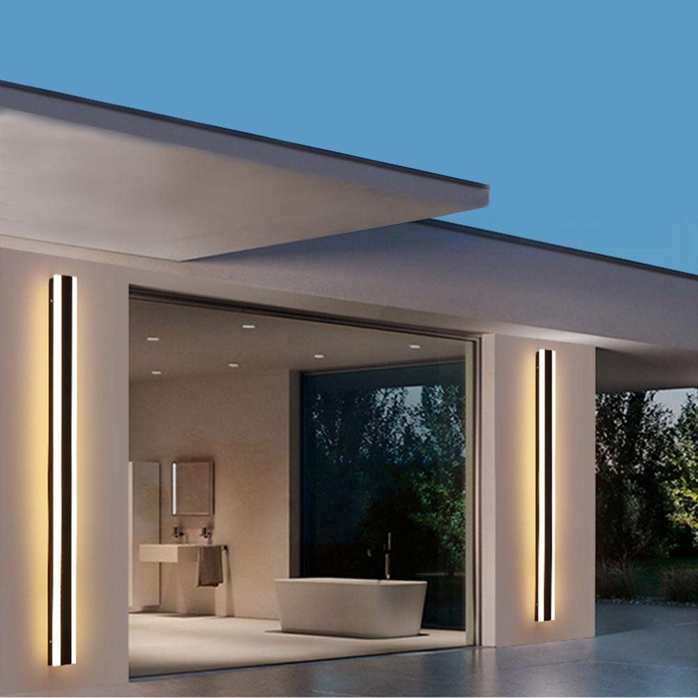 AeroBeam: Applique LED Lineare da Esterno – Lampada da Parete Resistente alle Intemperie in Metallo e Acrilico per Giardino e Corridoio