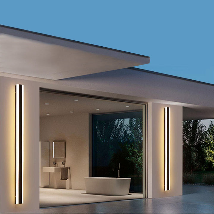 AeroBeam: Applique LED Lineare da Esterno – Lampada da Parete Resistente alle Intemperie in Metallo e Acrilico per Giardino e Corridoio