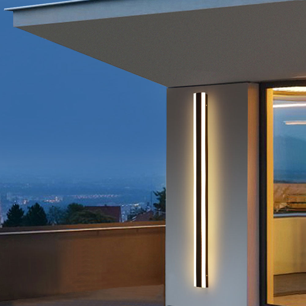 AeroBeam: Applique LED Lineare da Esterno – Lampada da Parete Resistente alle Intemperie in Metallo e Acrilico per Giardino e Corridoio