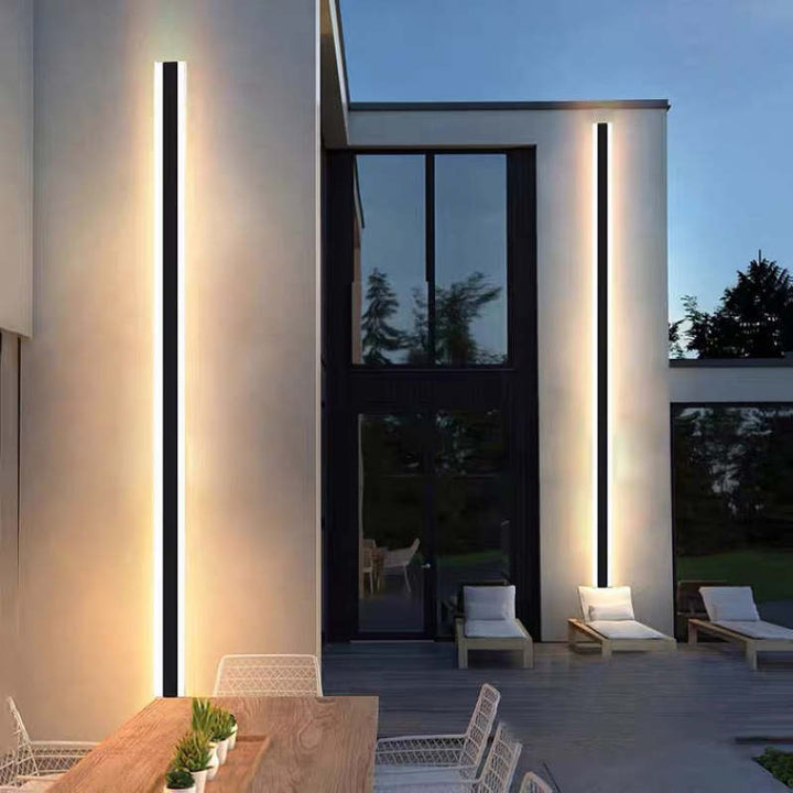 AeroBeam: Applique LED Lineare da Esterno – Lampada da Parete Resistente alle Intemperie in Metallo e Acrilico per Giardino e Corridoio