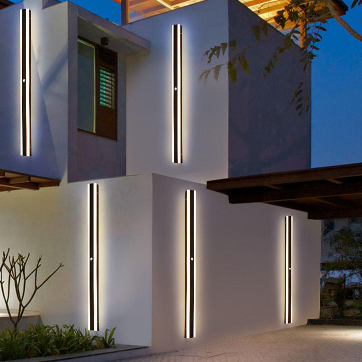 AeroBeam: Applique LED Lineare da Esterno – Lampada da Parete Resistente alle Intemperie in Metallo e Acrilico per Giardino e Corridoio