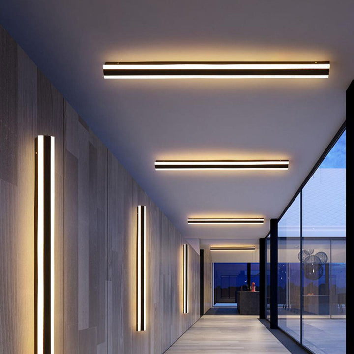 AeroBeam: Applique LED Lineare da Esterno – Lampada da Parete Resistente alle Intemperie in Metallo e Acrilico per Giardino e Corridoio