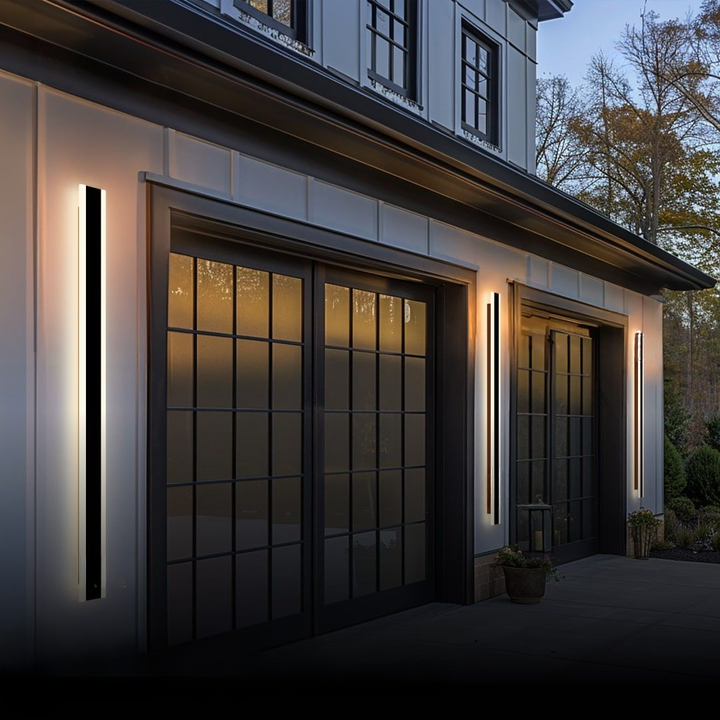 AeroBeam: Applique LED Lineare da Esterno – Lampada da Parete Resistente alle Intemperie in Metallo e Acrilico per Giardino e Corridoio