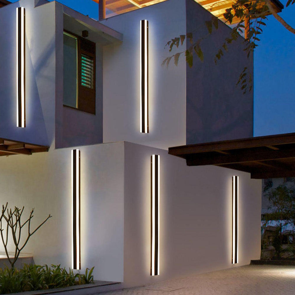 AeroBeam: Applique LED Lineare da Esterno – Lampada da Parete Resistente alle Intemperie in Metallo e Acrilico per Giardino e Corridoio
