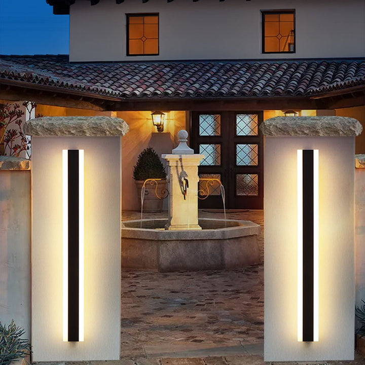 AeroBeam: Applique LED Lineare da Esterno – Lampada da Parete Resistente alle Intemperie in Metallo e Acrilico per Giardino e Corridoio