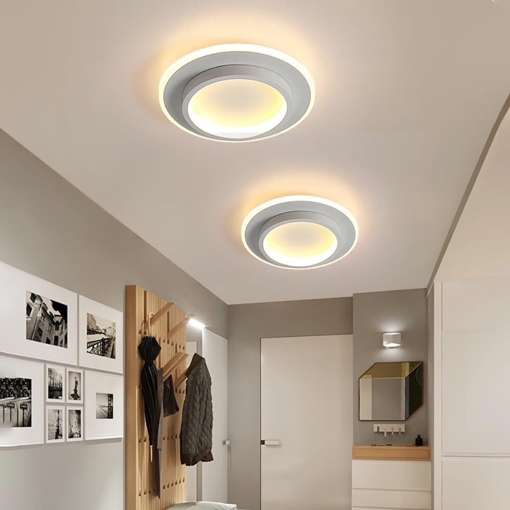 AeroGlow: Lampada da soffitto LED rotonda – Lampada a soffitto moderna per soggiorno e corridoio