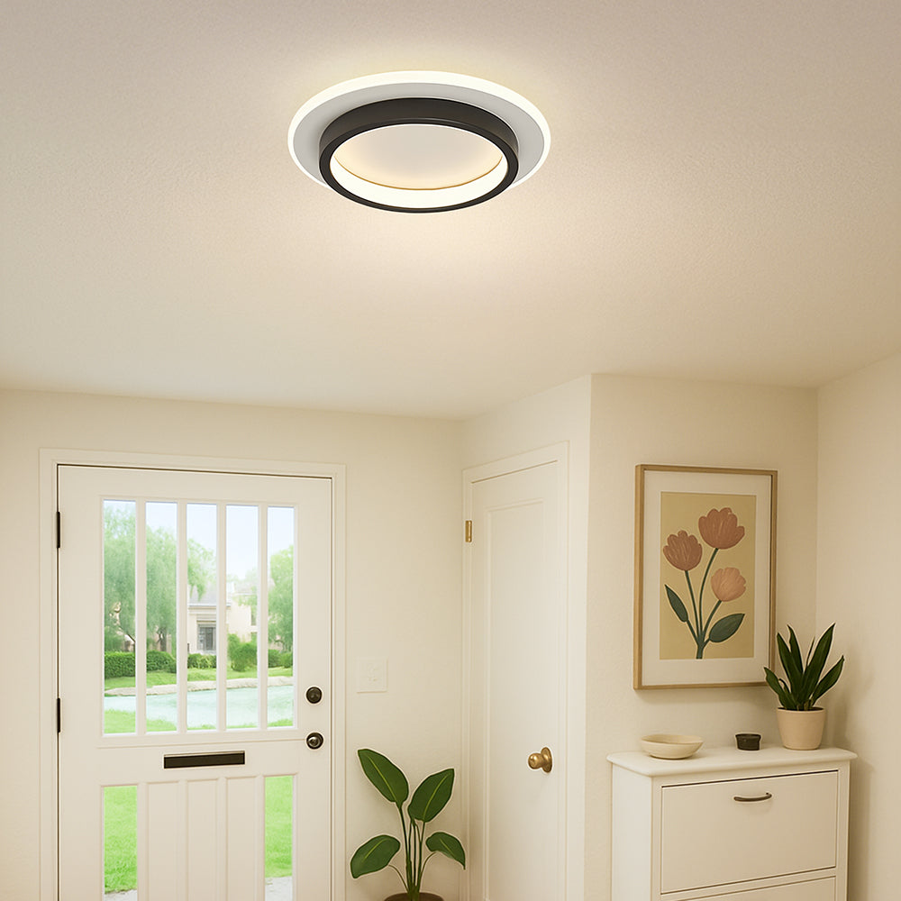 AeroGlow: Lampada da soffitto LED rotonda – Lampada a soffitto moderna per soggiorno e corridoio