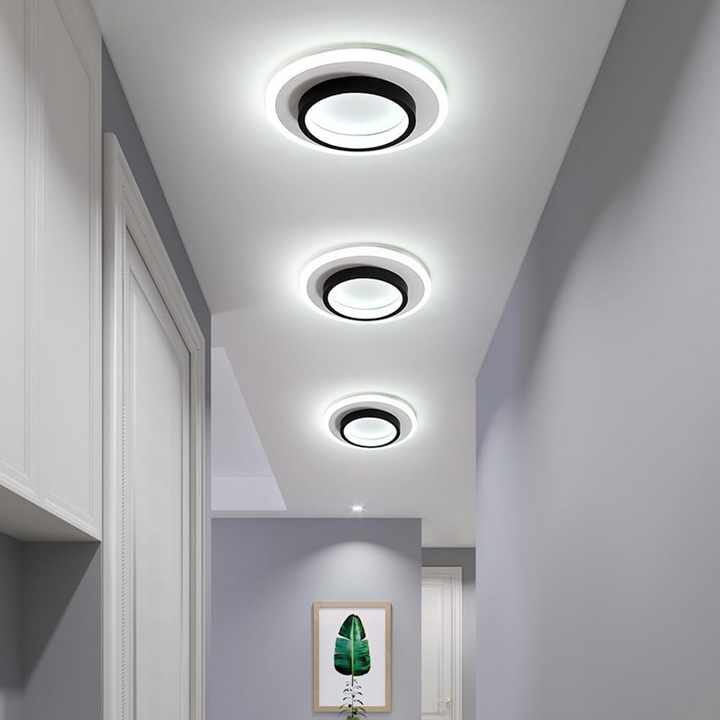AeroGlow: Lampada da soffitto LED rotonda – Lampada a soffitto moderna per soggiorno e corridoio