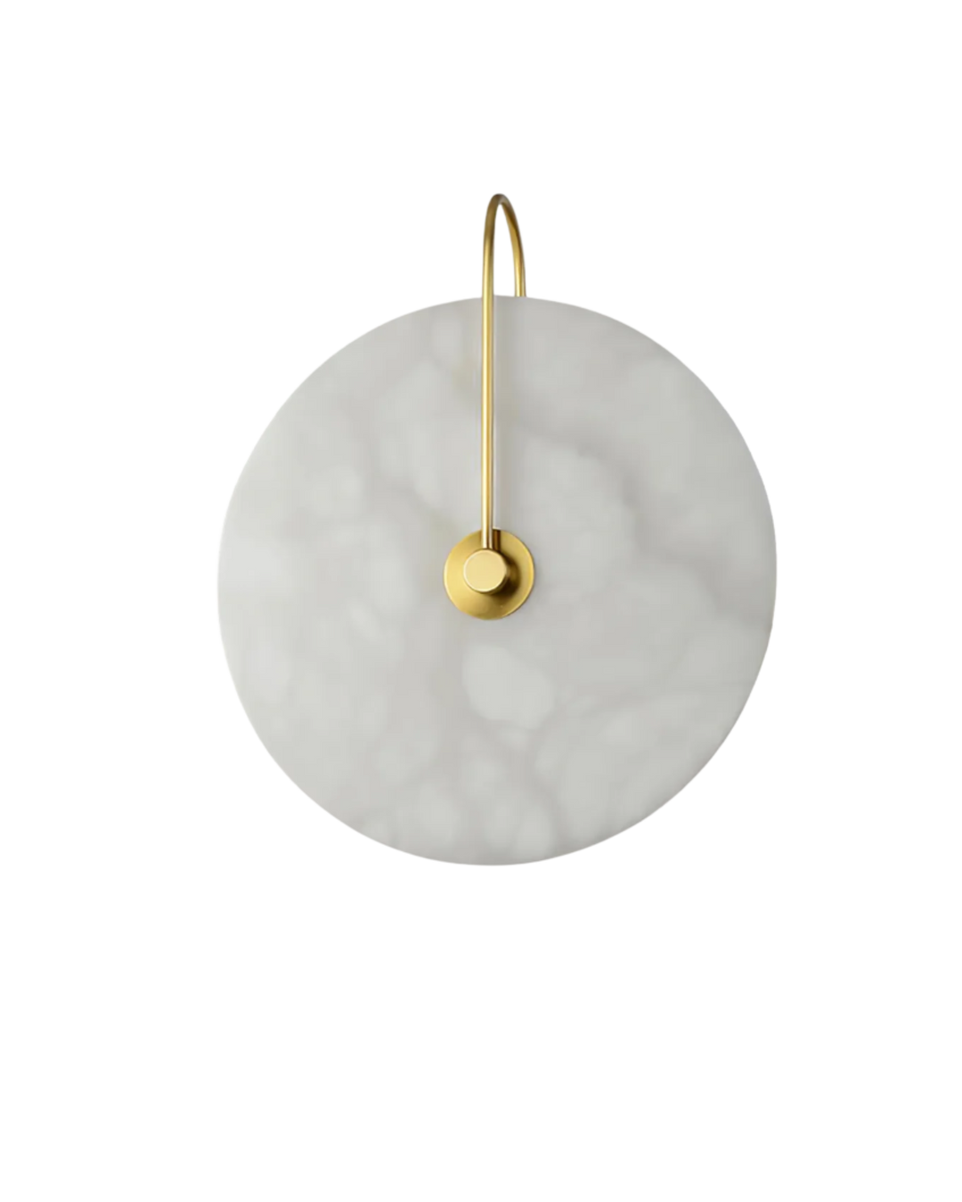 AlbaCiré: Moderno Applique LED in Alabastro dal design circolare – per camera da letto e soggiorno