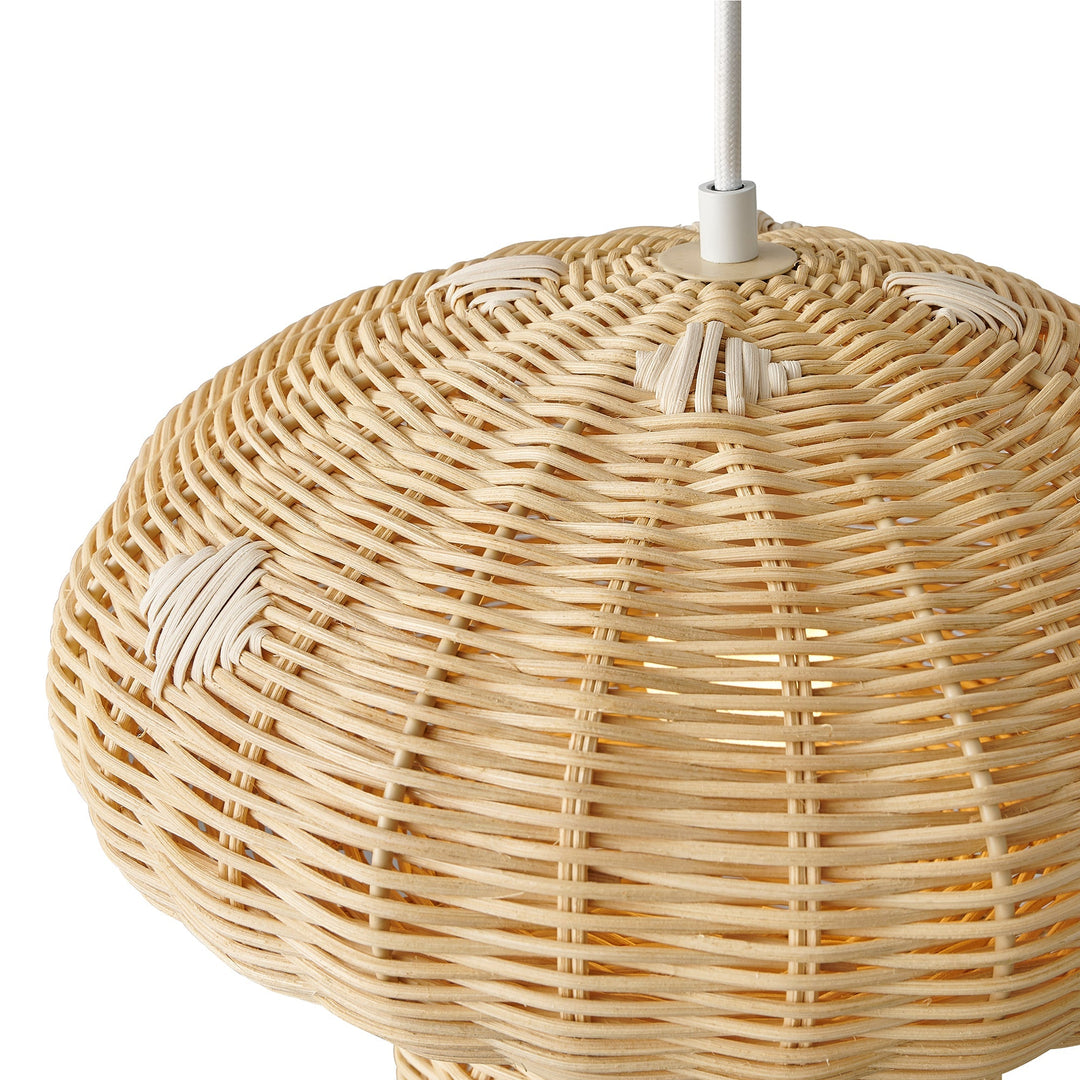 Lampada a sospensione in rattan Allie