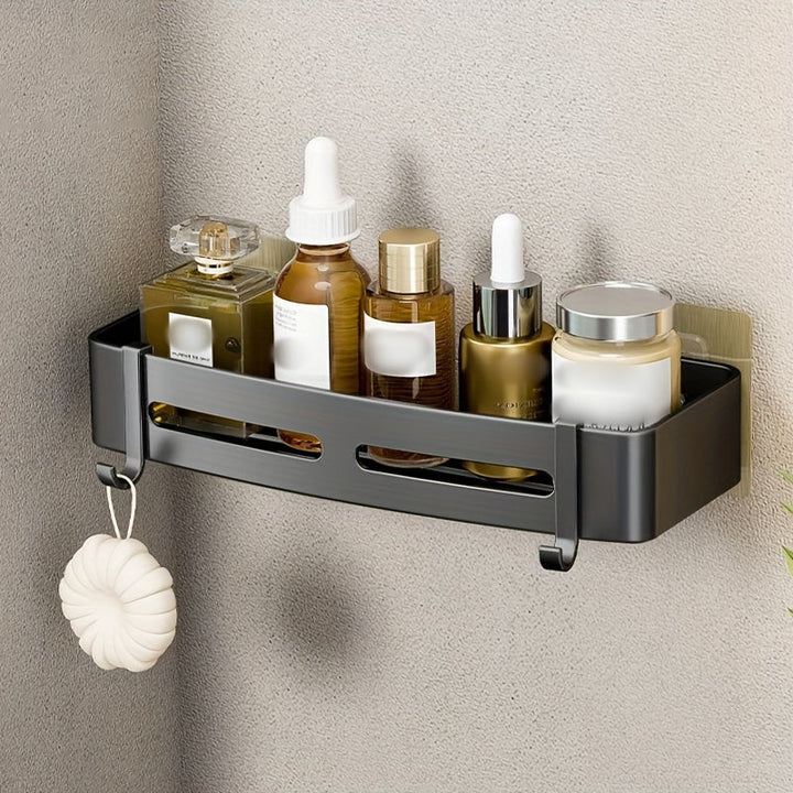 AluEcke: Mensole da bagno – mensola angolare in alluminio durevole, sospesa e salvaspazio per cosmetici e prodotti per la cura
