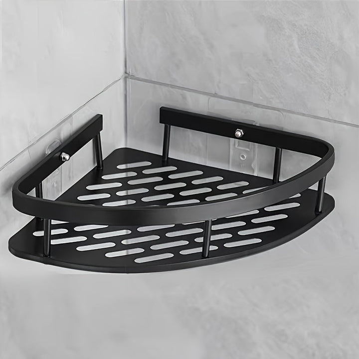 AluStark: Mensola da parete per bagno – mensola angolare in alluminio moderno, multifunzionale e salvaspazio senza forare per l&